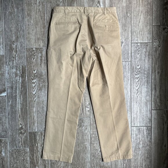 Cremieux Chino Pants Mens 35x32 Pleated Tan Casual Cotton Work Preppy - Picture 11 of 13